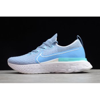 2020 Nike Epic React Flyknit Lake Blue White CD4372-108 Shoes